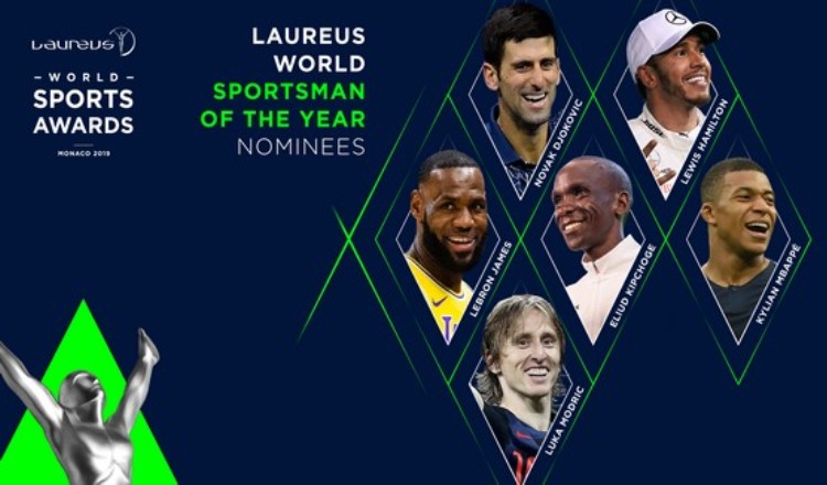 sportski oskar laureus nagrade monako 2019 novak djokovic cetvrti put najbolji sportista sveta planete konkurenti luka modric kilijan mbape lebron dzejms elijud kipcoge luis hamilton