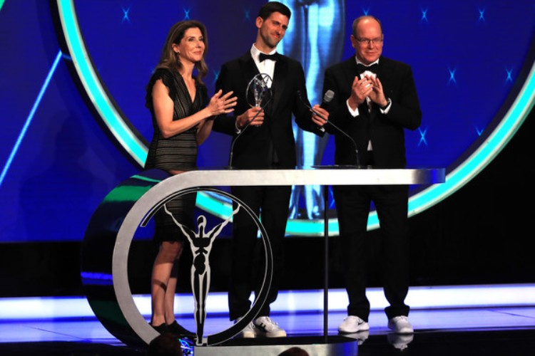 sportski oskar laureus nagrade monako 2019 novak djokovic cetvrti put najbolji sportista sveta planete monika seles dodela princ albert od monaka