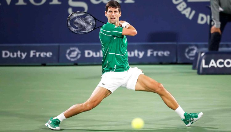 novak djokovic gael monfis polufinale dubaija 2020 no1e slavio 2-1 u setovima 2-6 7-6 6-1 posle spasene tri meč lopte u taj-breku drugog seta