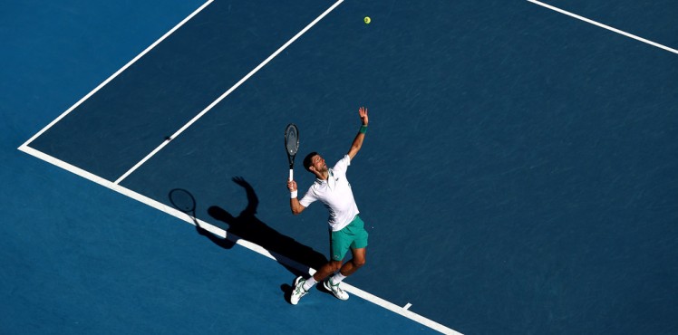 novak djokovic aslan karacev 3-0 polufinale australijen open melburn 2021