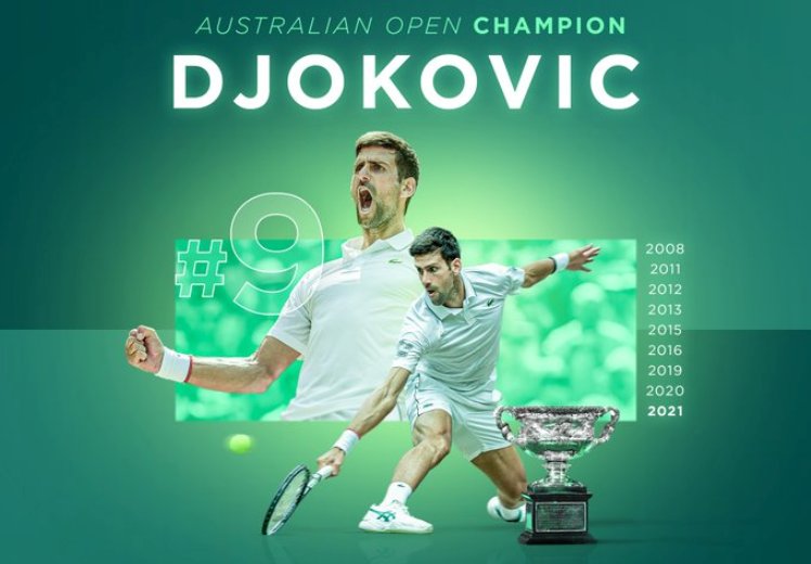 novak djokovic danil medvedev 3-0 finale australijen open melburn 2021 deveta titula za noleta na prvom gren slem turniru sezone u devetom finalu