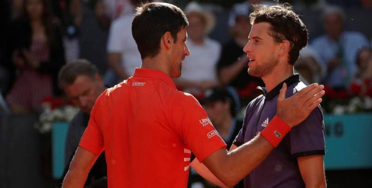 Novak Đoković Dominik Tim 2-0 polufinale ATP Masters 1000 turnira u Madridu šljaka