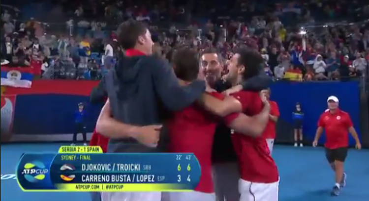 ATP  kup tenis sidnej pert brizbejn novak djokovic dusan lajovic viktor troicki rafael nadal roberto bautista agut srbija spanija 2-1 finale