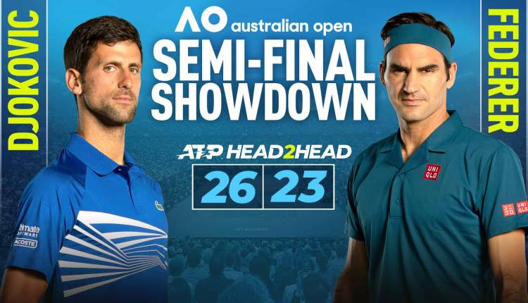 tenis Australijen Open Melburn 2020 Novak Djokovic Rodzer Federer polufinale