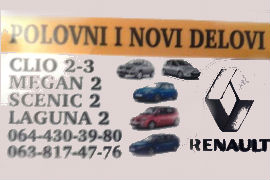 POLOVNI DELOVI RENO KLIO-M MAJUR ŠABAC