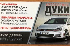 AUTO SERVIS DUKI NOVI SAD DELOVI LIMARIJA MEHANIKA LAKIRANJE 