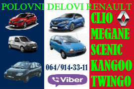 POLOVNI DELOVI RENAULT ŠABAC MEGANE CLIO TWINGO KANGOO MODUS BEOGRAD