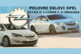 POLOVNI DELOVI OPEL CORSA ASTRA G H INSIGNIA ŠABAC RUMA BEOGRAD