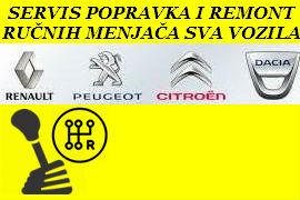 AUTO SERVIS REMONT MENJAČA PEŽO RENO CITROEN DACIA BEOGRAD